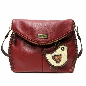 chala バッグ パッチ CHALA Charming Crossbody Bag Shoulder Handbag With Flap Top and Zipper Burgundy (Chi