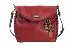 chala バッグ パッチ CHALA Charming Crossbody Bag Shoulder Handbag With Flap Top and Zipper Burgundy (Met