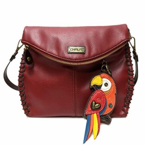 chala バッグ パッチ CHALA Charming Crossbody Bag Shoulder Handbag With Flap Top and Zipper Burgundy (Red