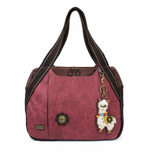 chala バッグ パッチ CHALA Handbag Shoulder Purse Tote Bag Burgundy (Llama Burgundy)