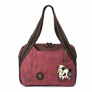 chala バッグ パッチ Chala Bowling Bag - Cow - Burgundy