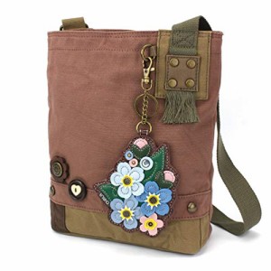 chala バッグ パッチ CHALA Handbag Mauve Canvas Xbody Messenger Bag Collection (Forget-me-not)