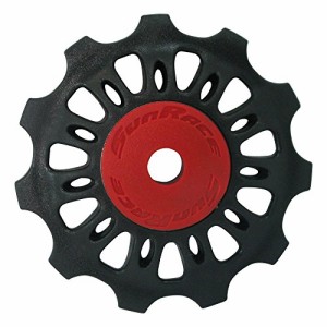 ディレイラーポスト パーツ 自転車 Sunrace Plastic Jocky Wheel Set - Black/Red, 11T