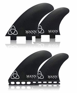 サーフィン フィン マリンスポーツ Naked Viking Surf Mannkine Quad Large Surfboard Fins, Apex Ser