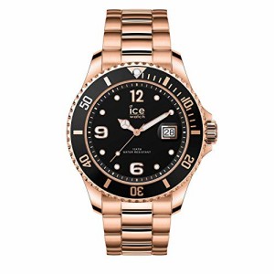 腕時計 アイスウォッチ メンズ ICE-WATCH - ICE Steel Rose-Gold - Wristwatch with Metal Strap, Black