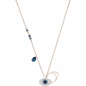 スワロフスキー ネックレス クリスタル SWAROVSKI women Crystal Duo Evil Eye Rose Gold-Plated Ne