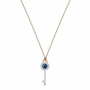 スワロフスキー ネックレス クリスタル SWAROVSKI Duo Evil Eye Pendant Necklace Dark Multi One S