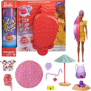 バービー バービー人形 Barbie Color Reveal Foam! Doll & Pet Friend with 25 Surprises: Scented Bubble 