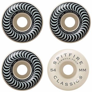 ウィール タイヤ スケボー Spitfire Skateboard Wheels F4 Classics 99A Silver/White 54mm