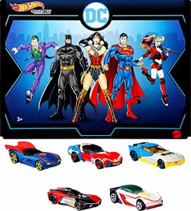 ホットウィール Hot Wheels キャラクターカー DC 5パック ワンダーウーマン、スーパーマン、バット
