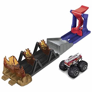 ホットウィール Hot Wheels モンスタートラック ファイアスルー プレイセット 5アラーム車両つき 