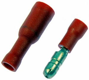 自動車パーツ 海外社外品 修理部品 Dorman 85474 22-18 Gauge Male/Female Set Bullet Connectors, 10