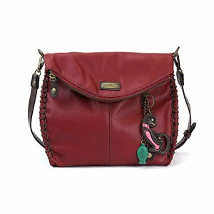 chala バッグ パッチ CHALA Charming Crossbody Shoulder Handbag With Zipper Flap Top and Key Fob- Burgundy