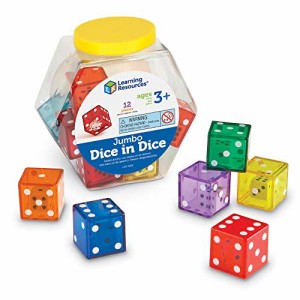 知育玩具 パズル ブロック Learning Resources Jumbo Dice in Dice, Dice, Jumbo Dice, Math Dice, Ages 3