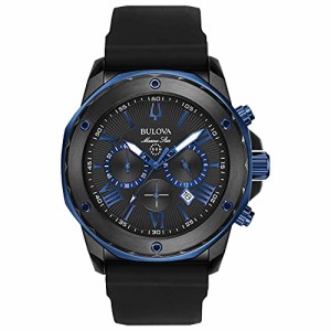 腕時計 ブローバ メンズ Bulova Men's Marine Star Series A Black and Blue Ion-Plated Stainless Steel 6