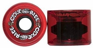 ウィール タイヤ スケボー Cloud Ride! Wheels Cruiser 69mm 78A Longboard Wheels, Clear Red