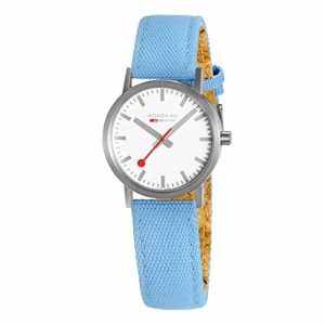 腕時計 モンディーン 北欧 Mondaine Classic Official Swiss Railways Watch | White/Aqua