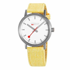 腕時計 モンディーン 北欧 Mondaine Classic Official Swiss Railways Watch | White/Yellow