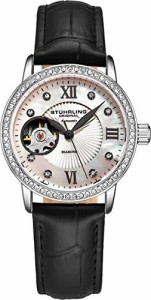 腕時計 ストゥーリングオリジナル レディース Stuhrling Women's Leather Dress Watch with Crys