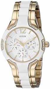 腕時計 ゲス GUESS GUESS Women's U0556L2 Sporty Gold-Tone Watch with White Dial , Crystal-Accented Bezel a