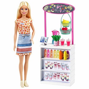 バービー バービー人形 Barbie GRN75? Smoothie Bar Playset with Blonde Doll, Smoothie Bar & 10 Acces