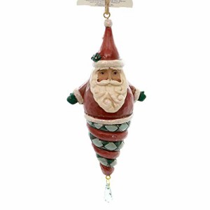 エネスコ Enesco 置物 インテリア Jim Shore for Enesco Heartwood Creek Santa Icicle Ornament, 5"