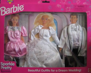 バービー バービー人形 着せ替え Barbie Sparkle Pretty Fashions - Dream Wedding Outfits! (1996 Arc