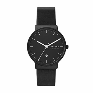 腕時計 スカーゲン メンズ Skagen Men's Ancher Three-Hand Date Black Leather Watch (Model: SKW6781)