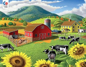 ジグソーパズル 海外製 アメリカ Walt Curlee - Sunflowers Puzzle - 550 Pieces