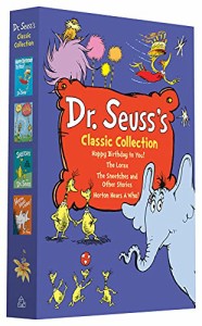 海外製絵本 知育 英語 Dr. Seuss's Classic 4-Book Boxed Set Collection: Happy Birthday to You!; Horton 