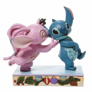 エネスコ Enesco リロ＆スティッチ エンジェルとスティッチ ヤドリギのキス フィギュア インテリ