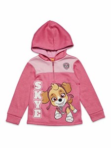 パウパトロール 子供服 パーカー ハーフジップ 2T 日本サイズ95相当 スカイ ピンク キッズ ファッ