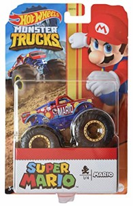 ホットウィール マテル ミニカー Hot Wheels Monster Trucks Super Mario, [red] Mario Series 1/4