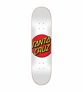 デッキ スケボー スケートボード SANTA CRUZ 8.0" x 31.62" Skateboard Deck - Classic Dot, White