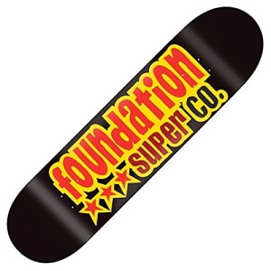 デッキ スケボー スケートボード Foundation 3 Star Skateboard Deck, Black, 8.13"