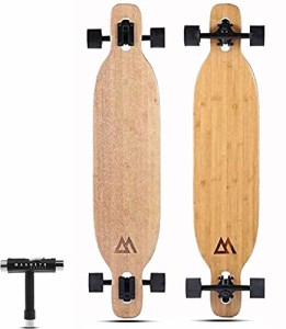 マグネート ロングスケートボード スケボー Magneto Longboards Bamboo Longboards| 42” x 9”