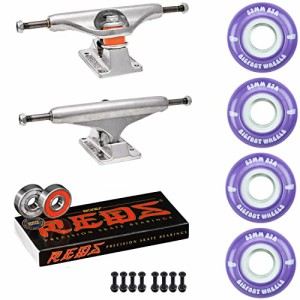 ウィール タイヤ スケボー Skateboard Package Independent 169 Trucks 53mm 83A Purple Cruiser Wheels B