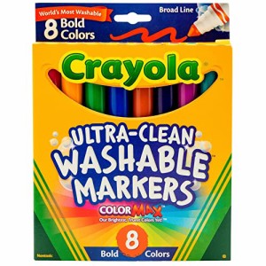 クレヨラ アメリカ 海外輸入 Crayola 8 Ct Bold Broad-Line Washable Markers