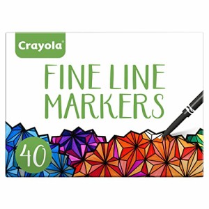 クレヨラ アメリカ 海外輸入 Crayola Fine Line Markers For Adults (40 Count), Fine Line Markers For 