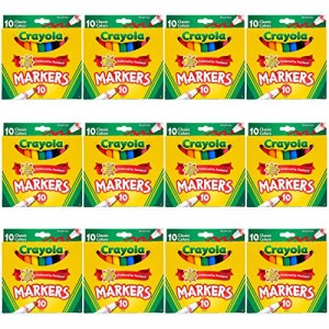 クレヨラ アメリカ 海外輸入 Crayola Broad Line Markers Bulk, 12 Marker Packs with 10 Colors