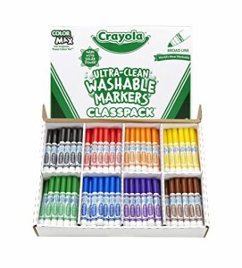 クレヨラ アメリカ 海外輸入 Crayola Broad Line Washable Markers - 200ct (8 Assorted Colors), Kids B