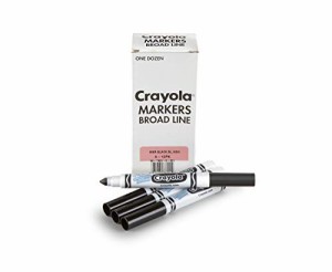 クレヨラ アメリカ 海外輸入 Crayola Washable Markers - Black (12ct), Kids Broad Line Markers, Bulk 