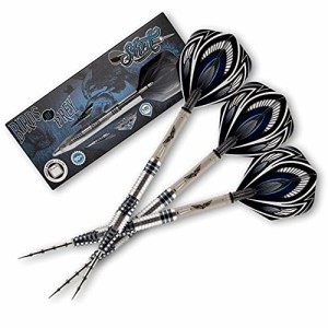 海外輸入品 ダーツ Shot Darts Steel Tip, Birds of Prey Falcon (23g/25g/27g), 90% Tungsten Barrel, Front