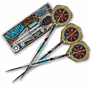 海外輸入品 ダーツ Shot Darts Steel Tip Viking Drakkar (23g) - 90% Tungsten Barrels, Rear Balanced with