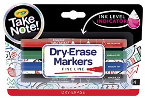 クレヨラ アメリカ 海外輸入 Crayola Take Note Dry Erase Markers, Fine Line, 4 Count