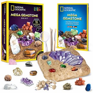 ナショナルジオグラフィック 知育玩具 科学 NATIONAL GEOGRAPHIC Mega Dig Kit - Dig Up 15 Real 