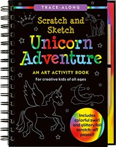 海外製絵本 知育 英語 Unicorn Adventure Scratch and Sketch: An Art Activity Book for Creative Kids of 