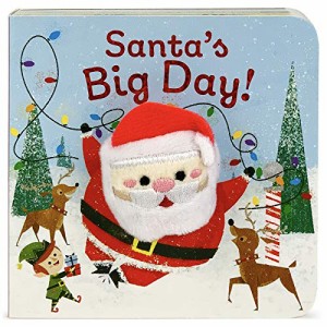 海外製絵本 知育 英語 Santa's Big Day Finger Puppet Christmas Board Book Ages 0-4 (Finger Puppet Board