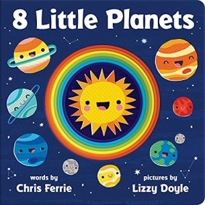 海外製絵本 知育 英語 8 Little Planets: A Solar System Book for Kids with Unique Planet Cutouts