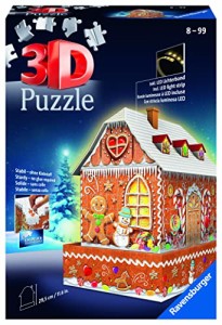 ジグソーパズル 海外製 257ピース 3Dパズル ジンジャーブレッドハウス 高さ29.5×19×27.5センチ 絵画